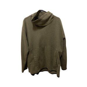 TEK GEAR Mock Turtle Neck Activewear Sweater Top Long Sleeve Olive/Black Size XL